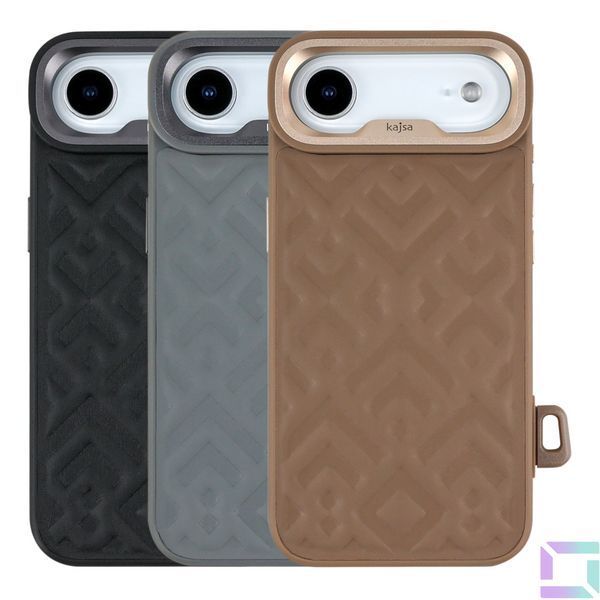 Чехол Kajsa Briquette Collection Rhombus with MagSafe для iPhone 17 Air Black O-Ring 2020000509431 фото