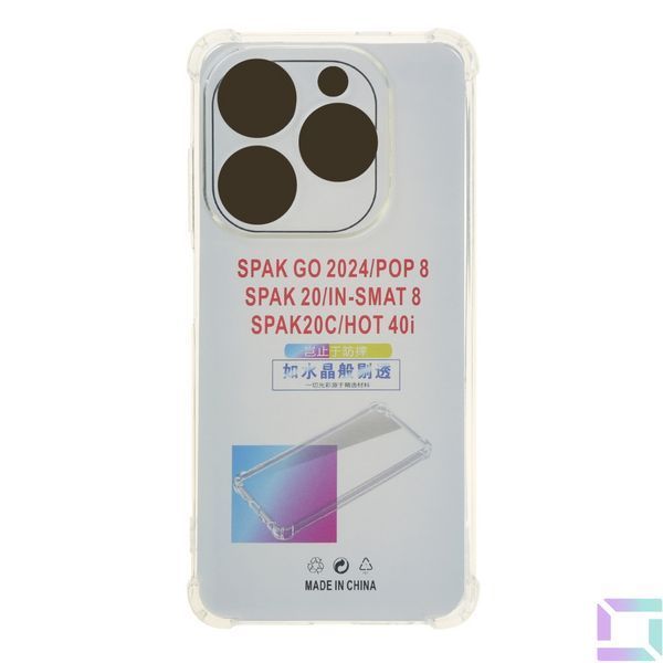 Чохол TPU Virgin Hard Full Camera для Tecno Spark 20 (KJ5n)/Spark 20C (BG7n)/Spark Go 2024 (BG6)/Pop 8 Transparent 2020000392361 фото