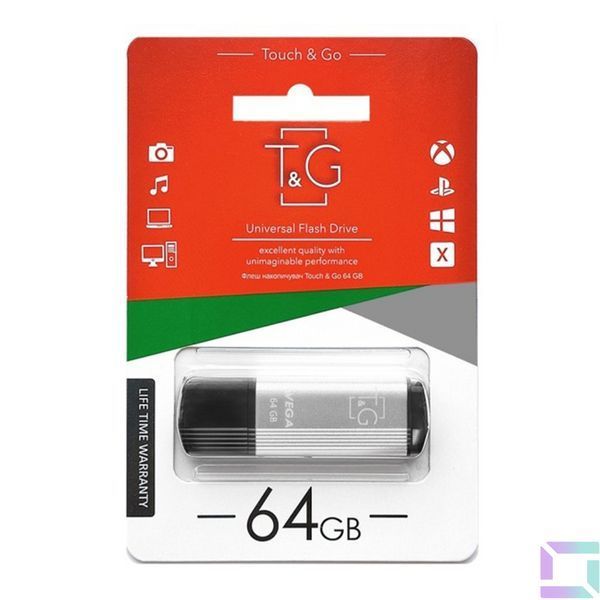 USB Flash Drive T&G 64gb Vega 121 Серый 4719303950337 фото