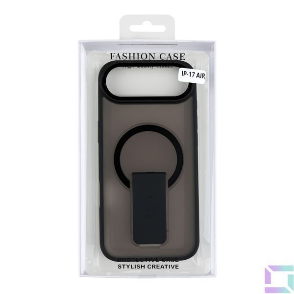 Чохол TPU+PC FlexGuard Magnetic Ring Stand для iPhone 17 Air Black 2020000500070 фото