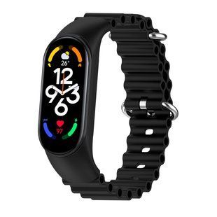 Ремінець для Xiaomi Mi Band 3/4/5/6/7 Ocean Band Black 2020000373629 фото