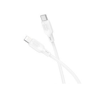 USB Borofone BX113 Silicone Type-C to Lightning PD27W Белый 6941991115387 фото
