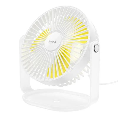 Вентилятор HOCO F14 multifunctional powerful desktop fan White (6931474797544) 41511 фото
