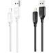 USB XO NB235 Zebra series Braided 2.4A Lightning Белый 6920680834204 фото 2
