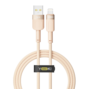 USB YOKI STYLE YK-ST41 Lightning 2.4A 1.2m Цвет Оранжевый 6907858579808 фото