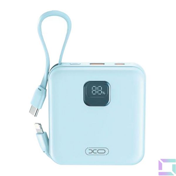 Power Bank XO PR235 22.5W with built-in iP and TYPE-C cable 10000 mAh Цвет Белый 6920680851331 фото