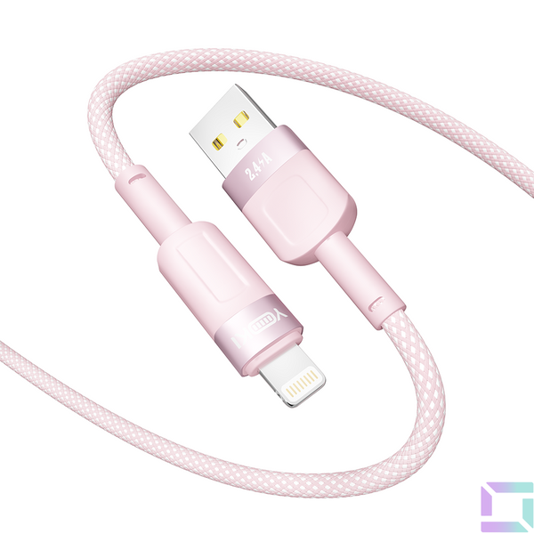 Кабель USB YOKI STYLE YK-ST41 Lightning 2.4A 1.2m Колір Помаранчевий 6907858579808 фото