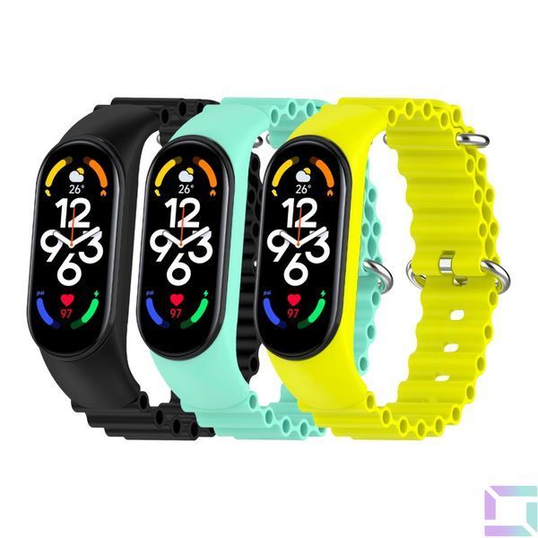Ремінець для Xiaomi Mi Band 3/4/5/6/7 Ocean Band White 2020000373636 фото