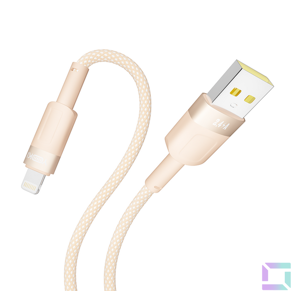 Кабель USB YOKI STYLE YK-ST41 Lightning 2.4A 1.2m Колір Помаранчевий 6907858579808 фото