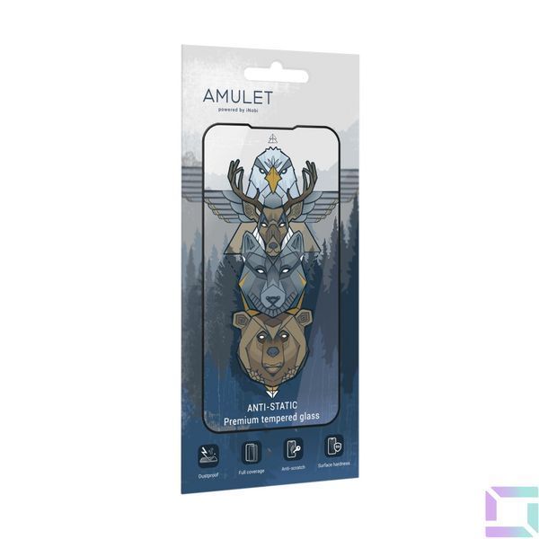 Защитное стекло AMULET 2.5D HD Antistatic for iPhone 12/12 Pro Черный 6902043845409 фото