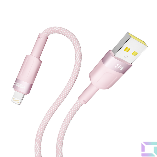 USB YOKI STYLE YK-ST41 Lightning 2.4A 1.2m Цвет Оранжевый 6907858579808 фото