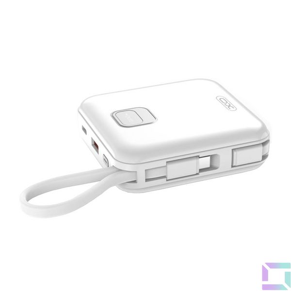 Універсальна Мобільна Батарея Power Bank XO PR235 22.5W with built-in iP and TYPE-C cable 10000 mAh Колір Бiлий 6920680851331 фото