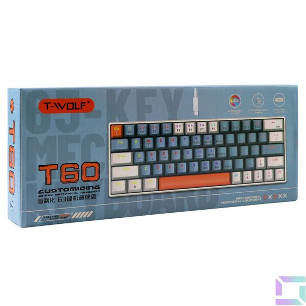 Клавиатура Игровая TWolf T60 Blue Switch Цвет Черный 2020000403081 фото