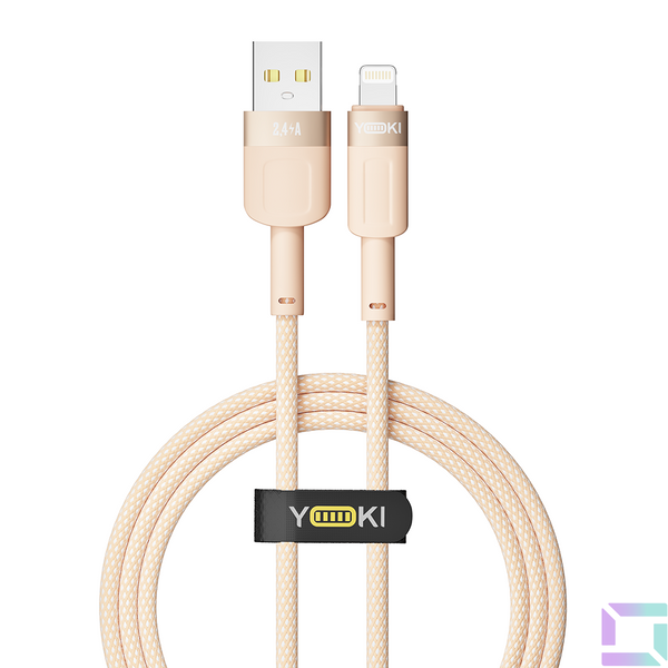 USB YOKI STYLE YK-ST41 Lightning 2.4A 1.2m Цвет Оранжевый 6907858579808 фото