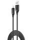 USB XO NB235 Zebra series Braided 2.4A Lightning Черный 6920680834211 фото