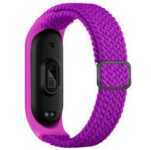 Ремешок для Xiaomi Mi Band 3/4/5/6/7 Elastic Adjustment Purple 2020000424772 фото