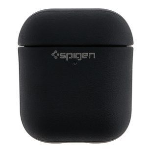 Футляр TPU Spigen Leather Armor для Airpods 1/2 Black 2020000438885 фото