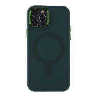 Чехол TPU+PC Space Magnetic Color with Magsafe для iPhone 12/12 Pro Green 2020000341383 фото