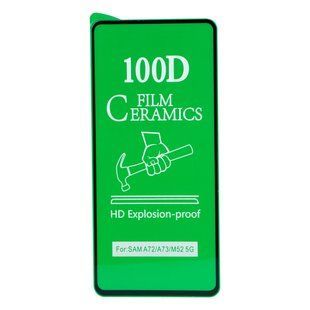 Захисне скло Film Ceramic for Samsung A73 без упаковки Чорний 2020000312345 фото