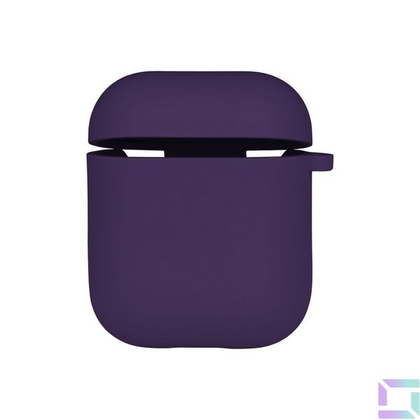 Чохол Silicone Case with microfibra для Airpods 1/2 Колір 28.Lavender grey 2020000367963 фото