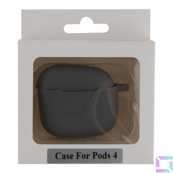 Футляр Silicone Case with hook для Airpods 5/4 М'ята упаковка 15.Dark grey 2020000522256 фото