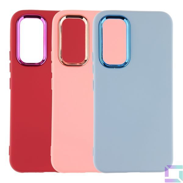 Чехол Silicone Cover Metal frame (AA) для Samsung Galaxy A54 5G (A546) 06.Light Pink 2020000365464 фото