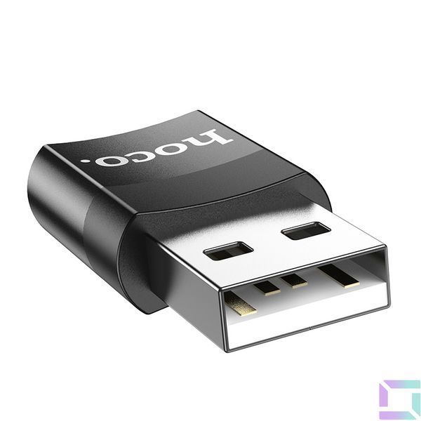 Переходник Hoco UA17 USB Male to Type-C female USB2.0 adapter Черный 6931474762009 фото