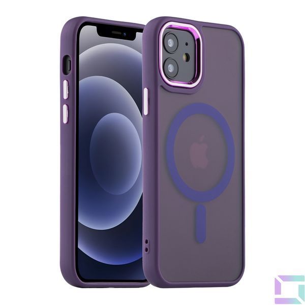 Чехол TPU+PC Space Magnetic Color with Magsafe для iPhone 12/12 Pro Green 2020000341383 фото