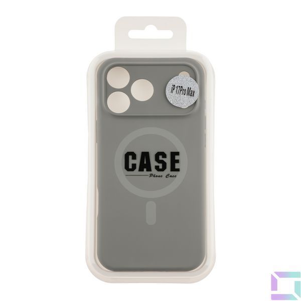 Чехол Glow Silicone Case Full Camera with Magsafe для iPhone 17 Pro Max Titanium Grey 2020000497233 фото