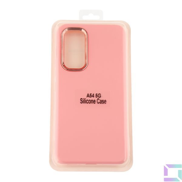 Чехол Silicone Cover Metal frame (AA) для Samsung Galaxy A54 5G (A546) 06.Light Pink 2020000365464 фото