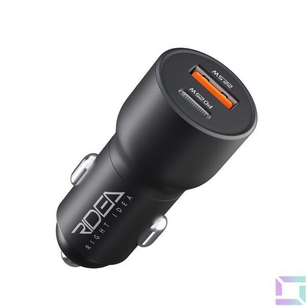 Авто Зарядное Устройство Ridea RCC-47110 QPow Pro 1USB/1USB-C PD/QC 47.5W Черный 6902020132201 фото
