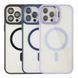 Чехол TPU+PC+Metal Stand Case with MagSafe and Camera Lenses для iPhone 12 Pro Max М'ята упаковка Dark Purple 2020000506522 фото 2