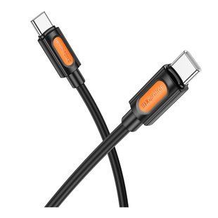 Кабель USB Borofone BX114 Silicone Type-C to Type-C 60W Чорний 6941991116902 фото