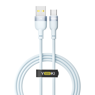 USB YOKI SILICONE YK-SI50 Type-C 3A 1.2m Цвет Синий 6907858579839 фото