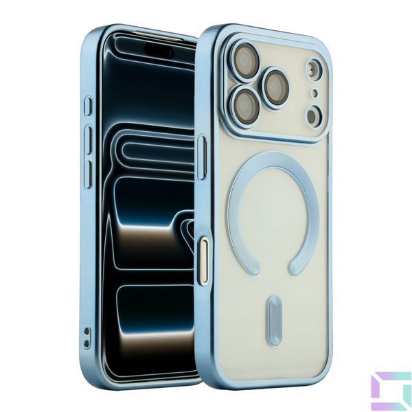 Чохол TPU Metallic Chrome Full Camera with Magsafe для iPhone 17 Pro Max Titan 2020000491385 фото