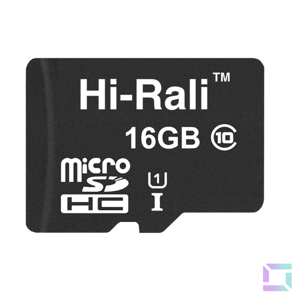Карта Пам'яті Hi-Rali MicroSDHC 16gb UHS-1 10 Class Чорний 4711472586034 фото