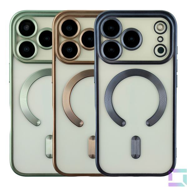 Чохол TPU Metallic Chrome Full Camera with Magsafe для iPhone 17 Pro Max Titan 2020000491385 фото