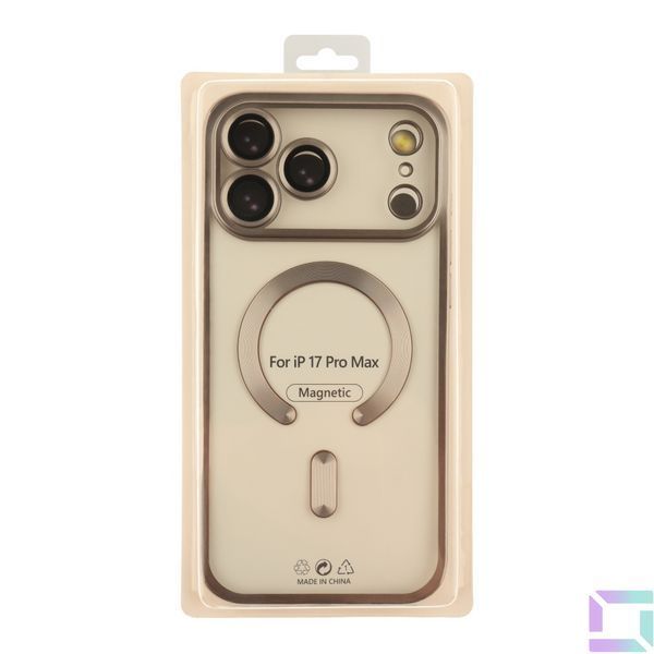 Чохол TPU Metallic Chrome Full Camera with Magsafe для iPhone 17 Pro Max Titan 2020000491385 фото