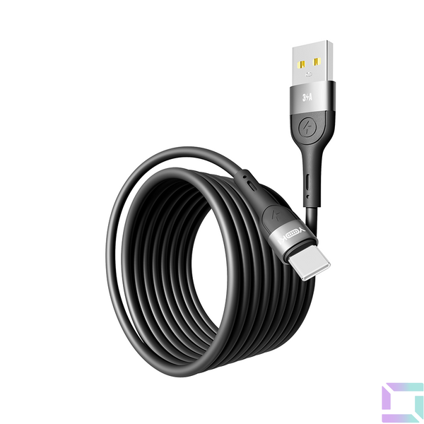 Кабель USB YOKI EXTRA YK-EX11 Type-C 3A 2m Колір Чорний 6907858579136 фото