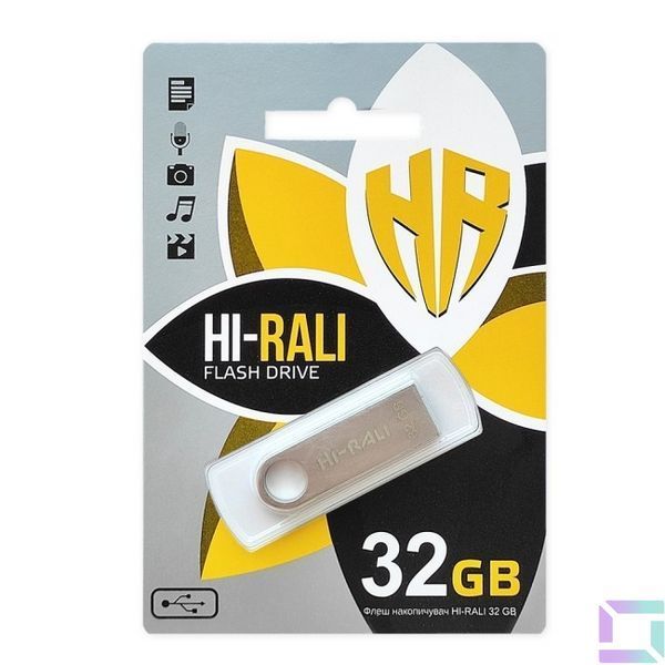USB Flash Drive Hi-Rali Shuttle 32gb Стальной 1931472584233 фото