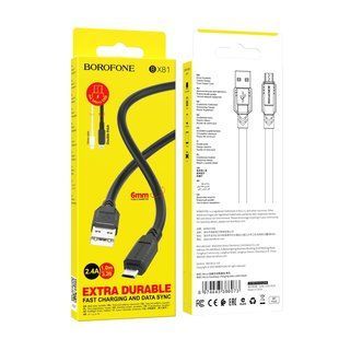 Кабель USB Borofone BX81 Micro М'ята упаковка Білий 2020000515142 фото