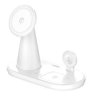 Бездротовий Зарядний Пристрій LDNIO WL01 5in1 25.5W For iWatch Бiлий 6933138602843 фото