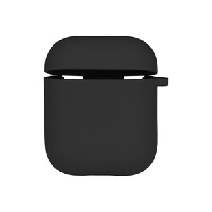 Чехол Silicone Case with microfibra для Airpods 1/2 Цвет 18.Black 2020000368076 фото