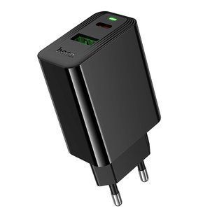 Сетевое Зарядное Устройство Hoco CS95A 1USB/1USB-C QC/PD 30W Чорний 6942007671149 фото