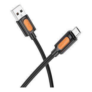 Кабель USB Borofone BX114 Silicone Micro 2.4A Чорний 6941991116865 фото