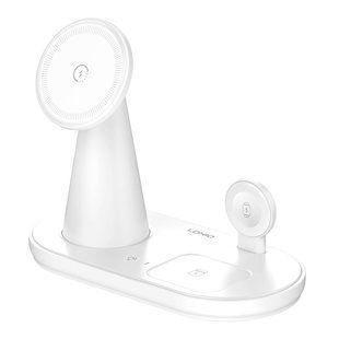 Беспроводное Зарядное Устройство LDNIO WL01 5in1 25.5W For iWatch Белый 6933138602843 фото