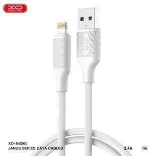Кабель USB XO-NB265 Lightning 2.4A М'ята упаковка Бiлий 2020000521129 фото