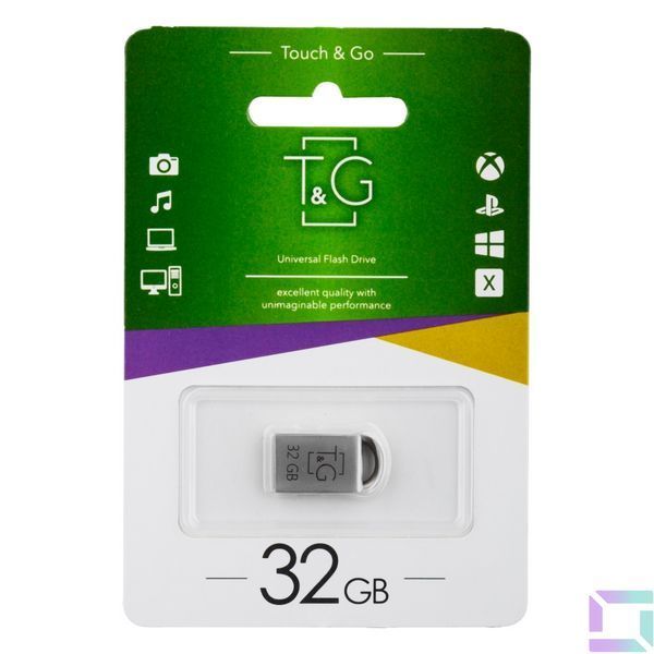 USB Flash Drive T&G 32gb Metal 107 Стальной 1931472584813 фото