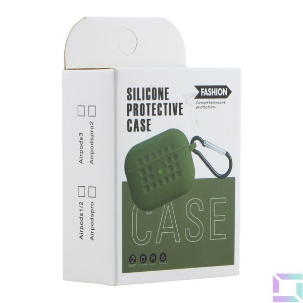 Футляр Silicone Fashion Case with Hook для Airpods 3 Dark Green 2020000441717 фото