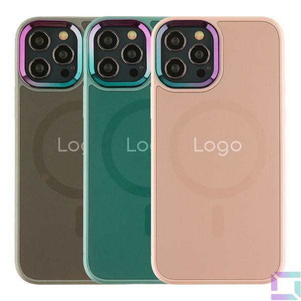 Чохол AG-Glass Chrome Camera with Magsafe для iPhone 12 Pro Max Blue 2020000341987 фото